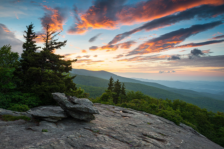 North Carolina Blue Ridge Parkway Grandfather Mountain Sunrise Photography Print