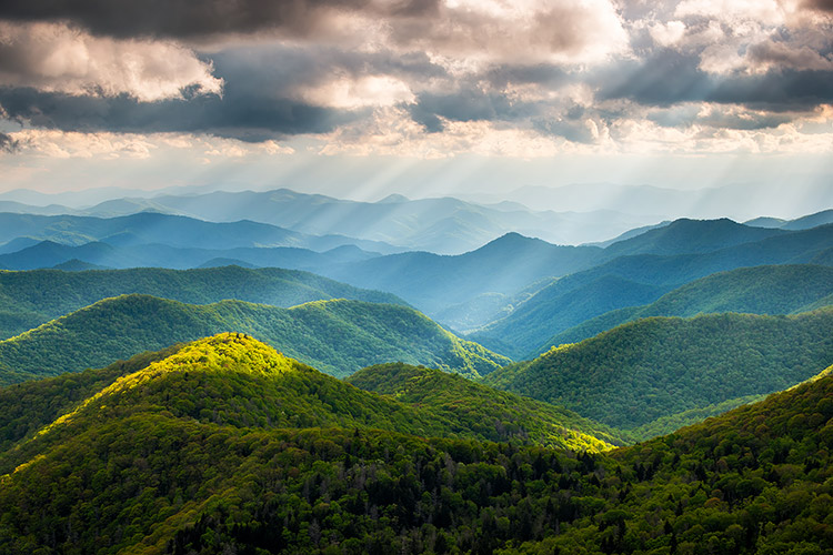 Scenic Landscape Blue Ridge Parkway North Carolina Photography Print