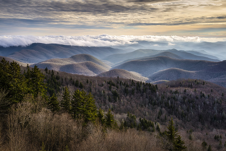 Blue Ridge Parkway Spring Scenic Winter Landscape