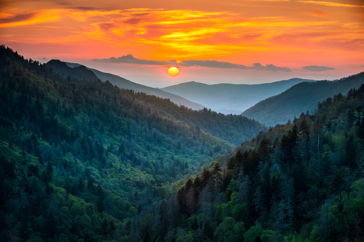 Mortons Overlook Gatlinburg TN Smoky Mountains Art Prints